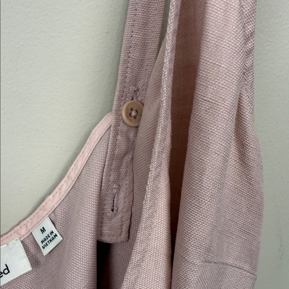 WILFRED ARITZIA linen pink astere Elegant Pink Wrap Dress midi - Picture 8 of 12